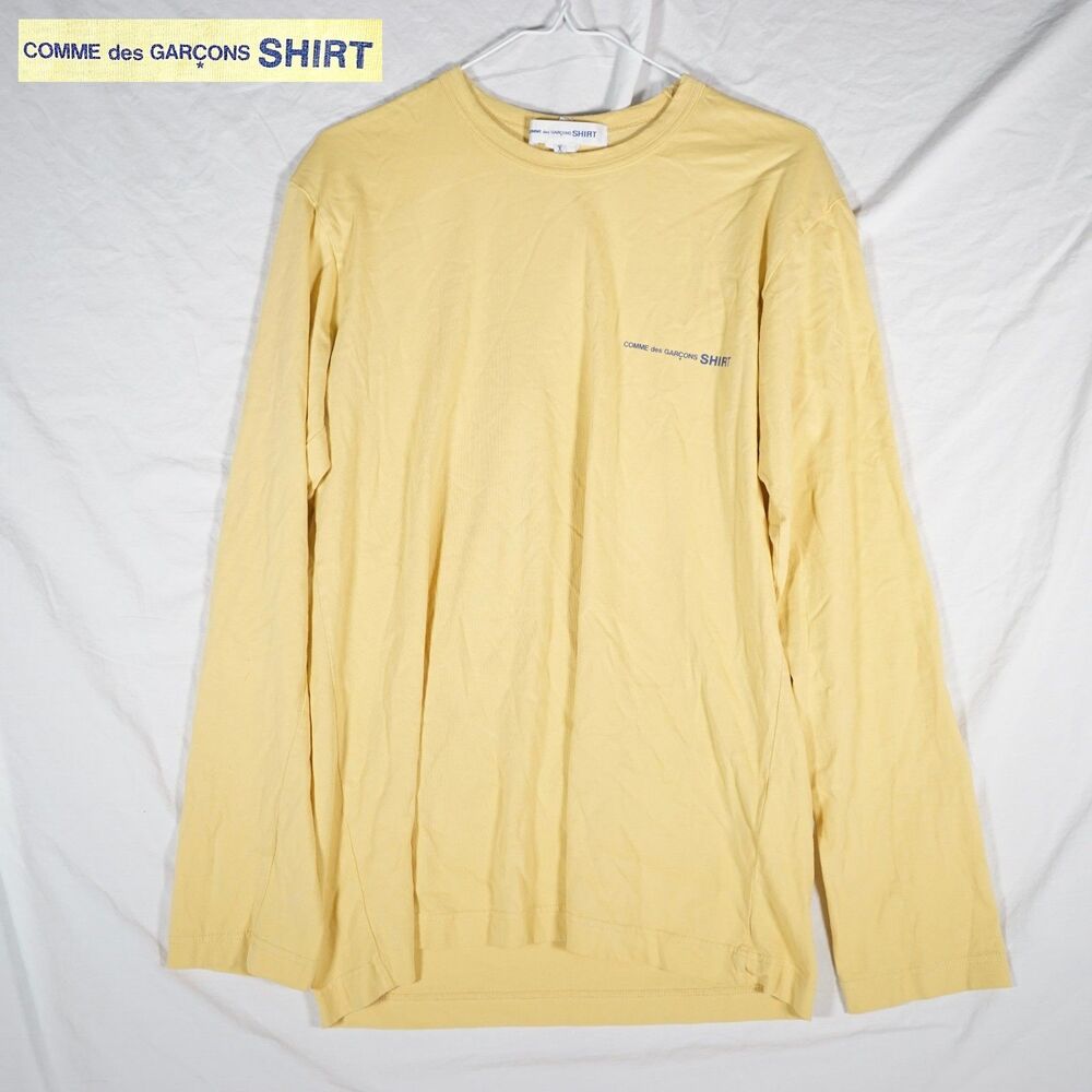 Comme des Garçons SHIRT Long Sleeve T-Shirt Yellow Logo XL
